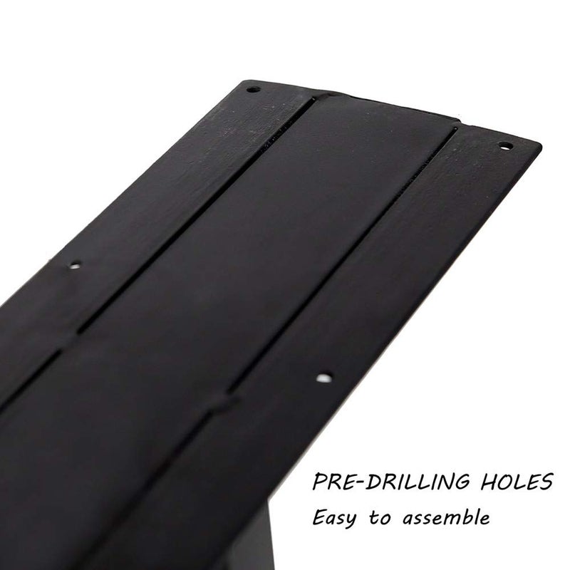 TIEOU Metal Legs for Table A Shape 28" H Tall Industrial Black Table Legs Heavy Duty Metal Desk Legs Set of 2(Without Boards) - Image 3